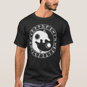 Viking Sons von Fenrir Yin Yang Wolf T-Shirt