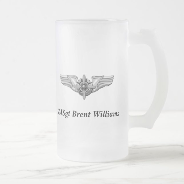 Viking-Sturzhelm u. Wings-Personalized. Mattglas Bierglas (Rechts)
