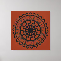 Viking Sun Celtic Rune Calendar-Leinwand