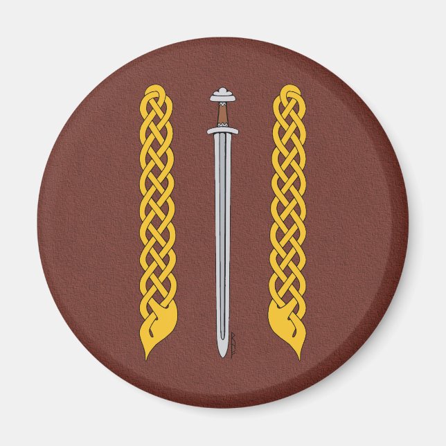 Viking Sword und Plaitwork Magnet (Vorne)