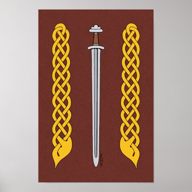 Viking Sword und Plaitwork Poster (Vorne)