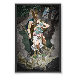 VIKING THEMA WEDDING JAHRESTAG FOTODRUCK