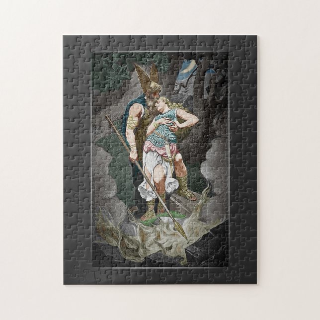 VIKING THEMA WEDDING JAHRESTAG PUZZLE (Vertikal)