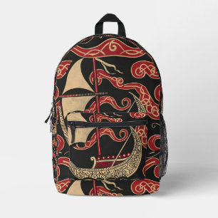 Viking Themed Longship Bedruckter Rucksack