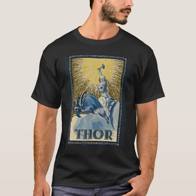 Viking Thor Mjolnir Norse Mythology Pagan Gott T-Shirt (Vorderseite)