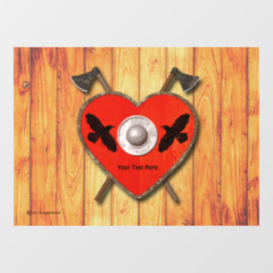 Viking Valentine - Raven Fensteraufkleber