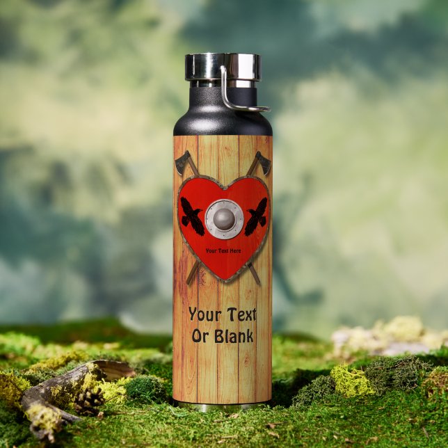 Viking Valentine - Raven Trinkflasche (Außenbereich (gedreht))