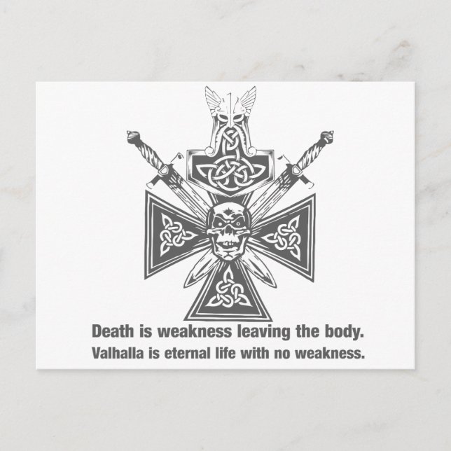 Viking Valhalla - Körperschwäche Verlassend Postkarte (Vorderseite)