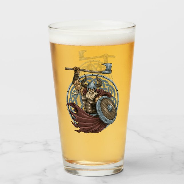 Viking Valhalla Warrior Glas (Rückseite (gefüllt))
