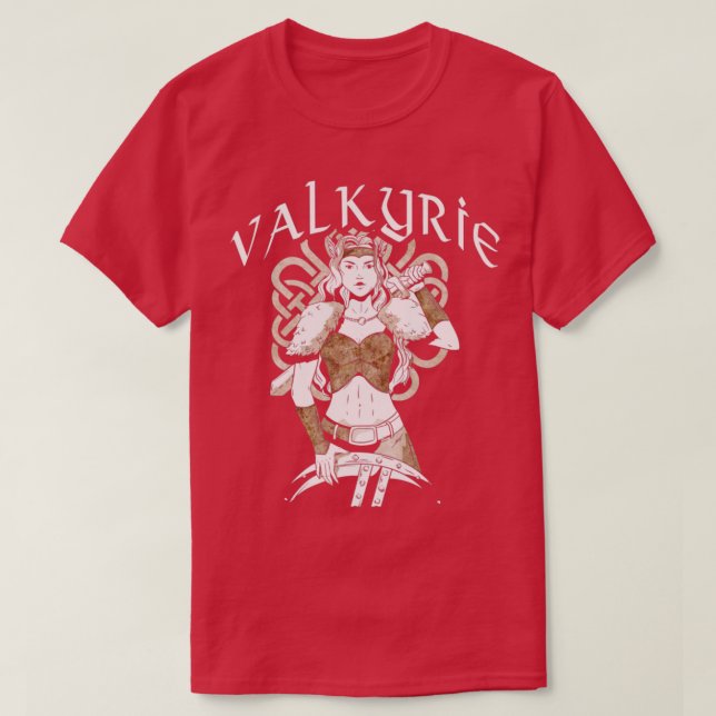 Viking Valkyrie Nordic Norse Mythology Warrior T-Shirt (Design vorne)