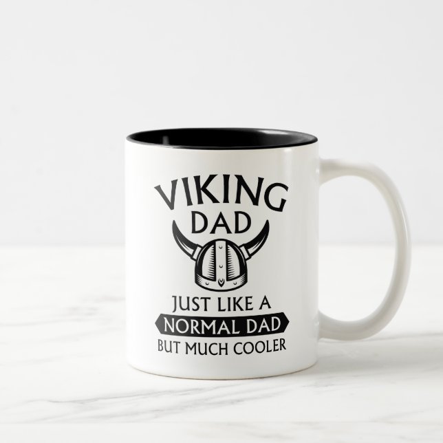 Viking Vater Zweifarbige Tasse (Rechts)