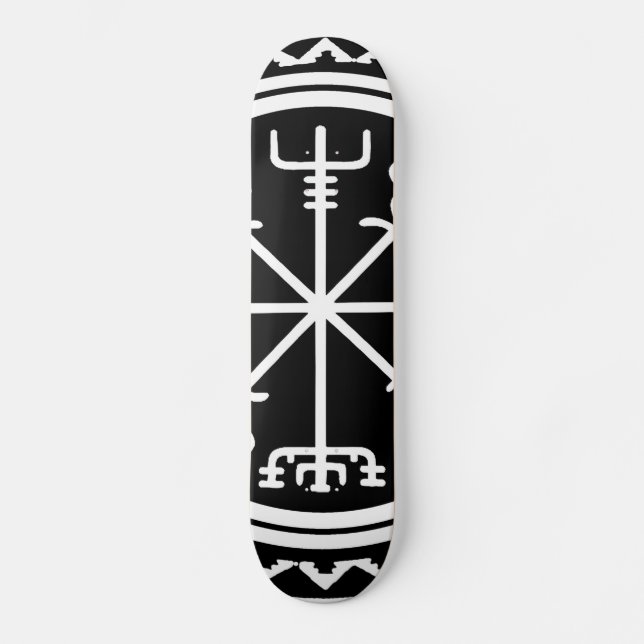 Viking Vegvisier Nautical Compass Skateboard (Vorderseite)