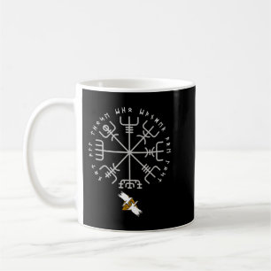 Viking Vegvisier Rune and Raven Kaffeetasse