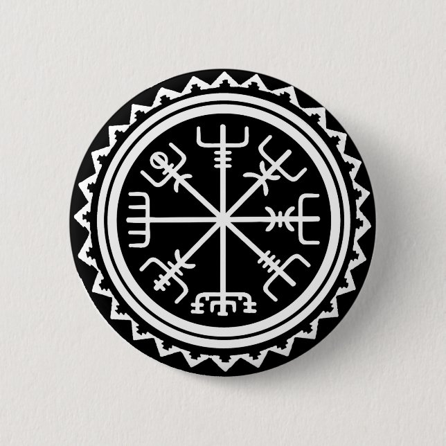 Viking Vegvisir Compass Button (Vorderseite)