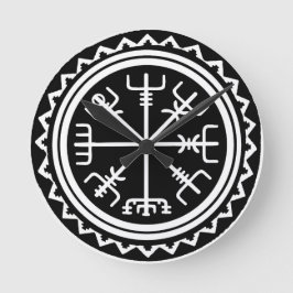 Viking Vegvisir Compass Runde Wanduhr