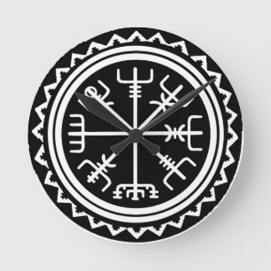 Viking Vegvisir Nautical Compass Runde Wanduhr