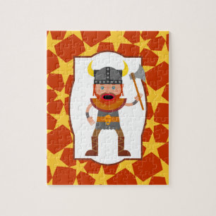 Viking Warrior Boy Birthday Party Puzzle