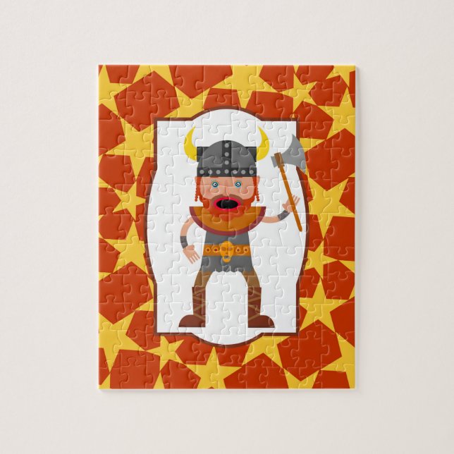 Viking Warrior Boy Birthday Party Puzzle (Vertikal)