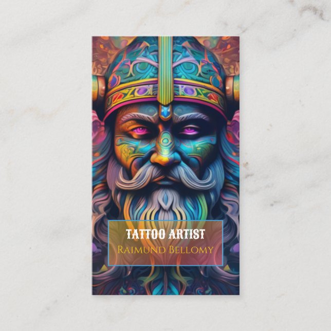 Viking Warrior Business Card Visitenkarte (Vorderseite)