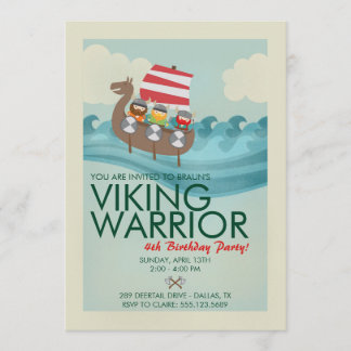 Viking Warrior Geburtstag Einladung