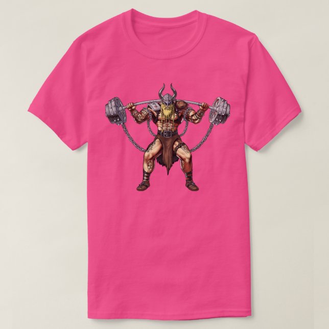 Viking Warrior Gym Bodybuilder T-Shirt (Design vorne)