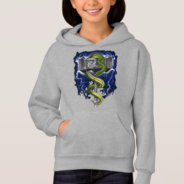 Viking Warrior Hammer Hoodie (Vorderseite)