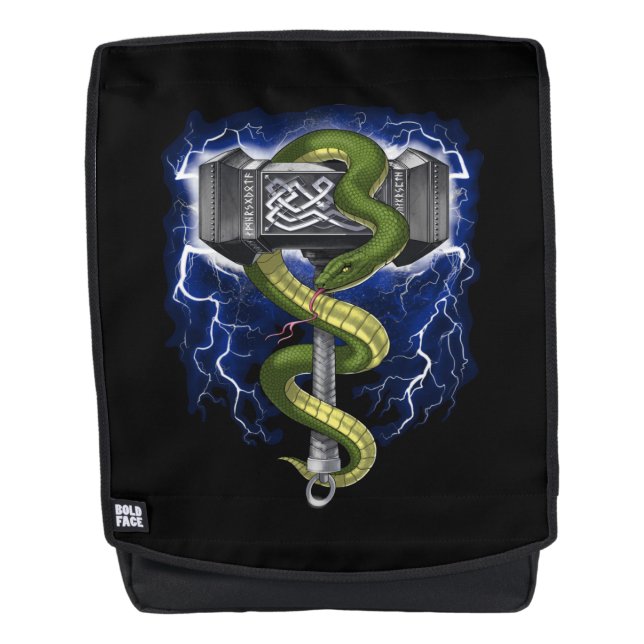 Viking Warrior Hammer Rucksack (Vorderseite)