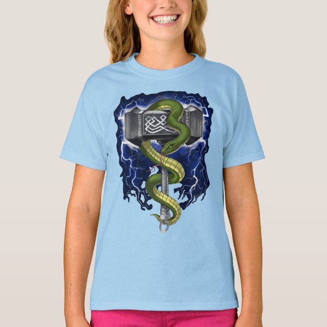 Viking Warrior Hammer T-Shirt (Vorderseite)