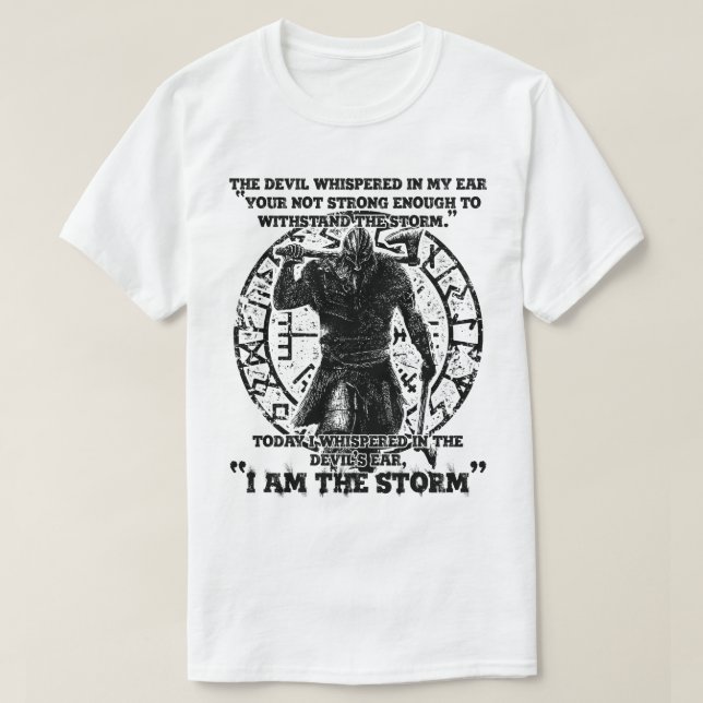 Viking Warrior I bin der Sturm T-Shirt (Design vorne)