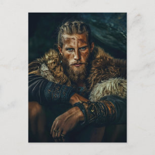 Viking Warrior in Authentic Attire Postkarte
