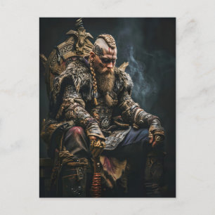Viking Warrior in Authentic Attire Postkarte