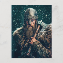 Viking Warrior in Authentic Attire Postkarte