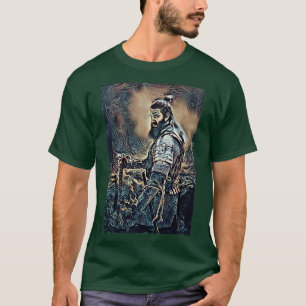 Viking warrior raider with axe digital art picture T-Shirt