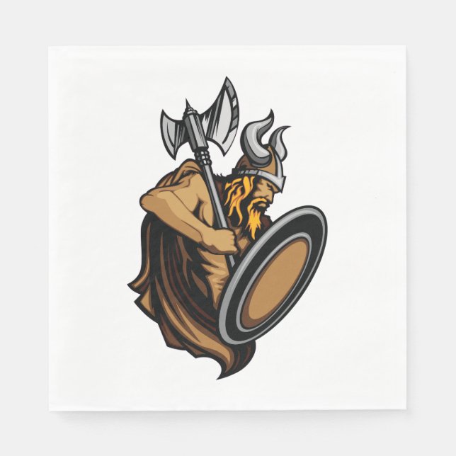 Viking Warrior Serviette (Vorderseite)