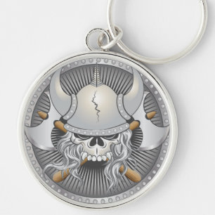 Viking Warrior Skull Schlüsselanhänger