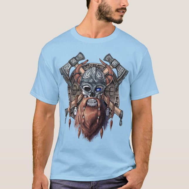 Viking Warrior Skull T-Shirt (Vorderseite)