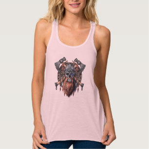 Viking Warrior Skull Tank Top
