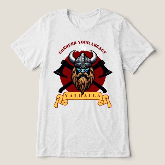 Viking Warrior Tri-Blend Shirt (Design Vorderseite)