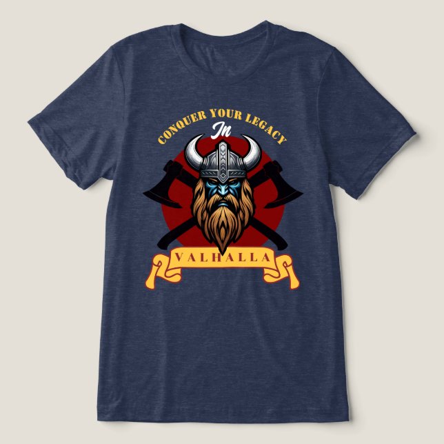 Viking Warrior Tri-Blend Shirt (Design Vorderseite)