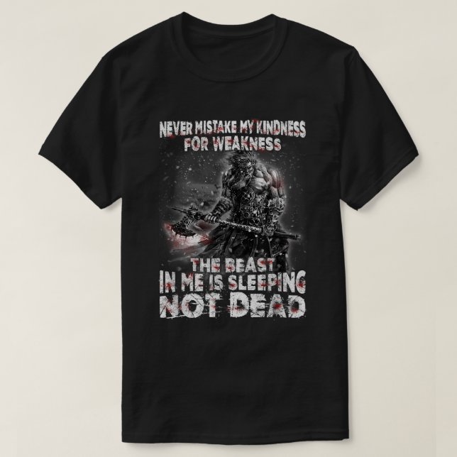 Viking Warrior verwechsele nie meine Freundlichkei T-Shirt (Design vorne)
