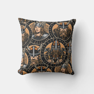 Viking Warriors: Vintages Muster Kissen