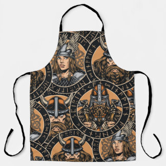 Viking Warriors: Vintages Muster Schürze