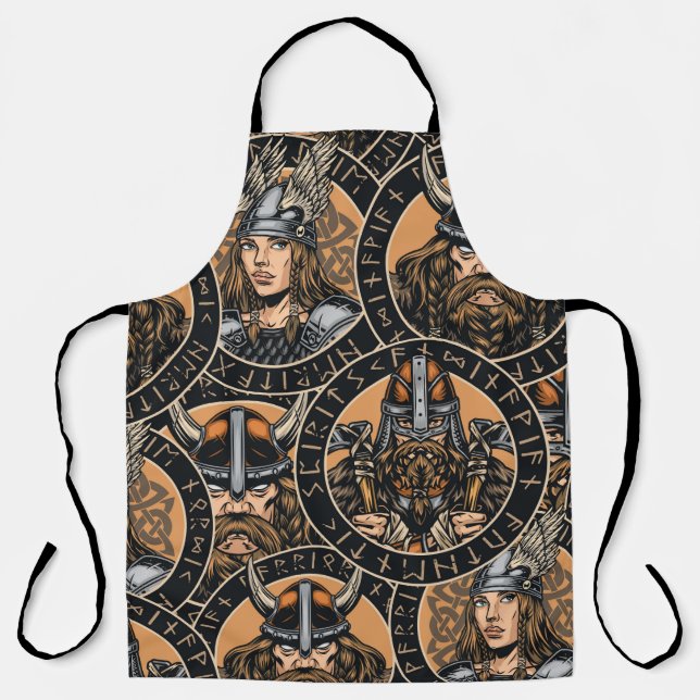 Viking Warriors: Vintages Muster Schürze (Vorderseite)