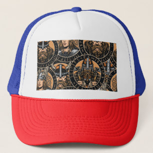 Viking Warriors: Vintages Muster Truckerkappe