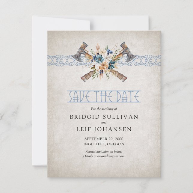 Viking Wedding Save The Date (Vorderseite)
