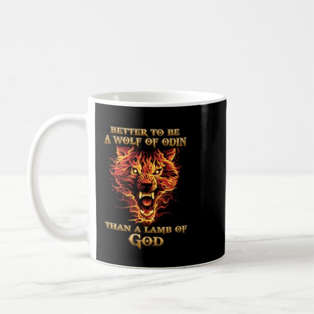 Viking Wolf Of Odin Kaffeetasse (Links)