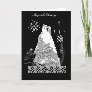 Viking Wolf Sessingkarte Karte