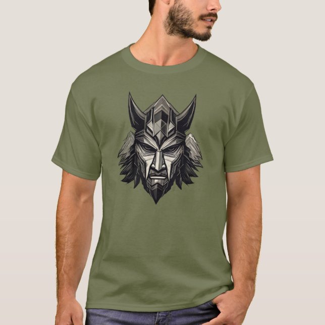 Viking Wolf Warrior – Luxury Nordic Mask Design T- T-Shirt (Vorderseite)