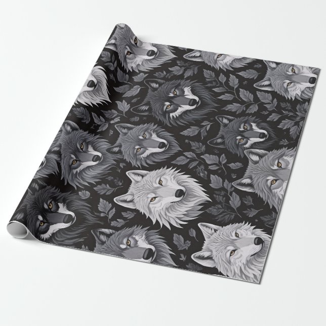 Viking Wolf Wrapping Paper Geschenkpapier (Ungerollt)