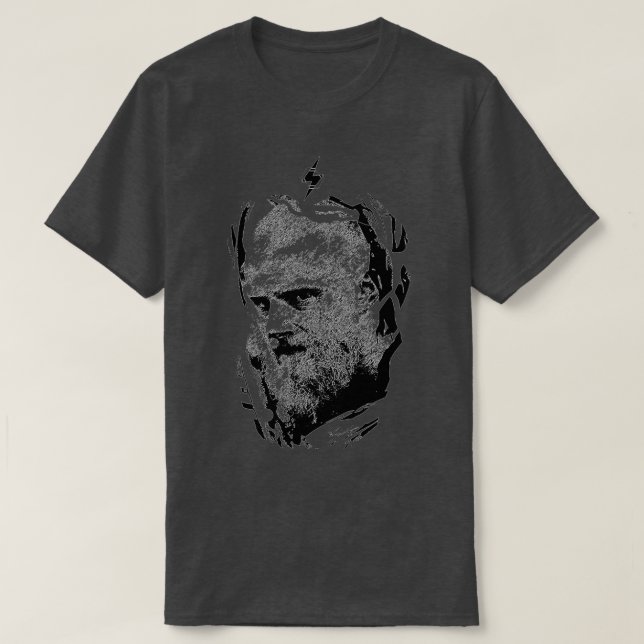 VIKINGS BJORN Black on White T-Shirt (Design vorne)